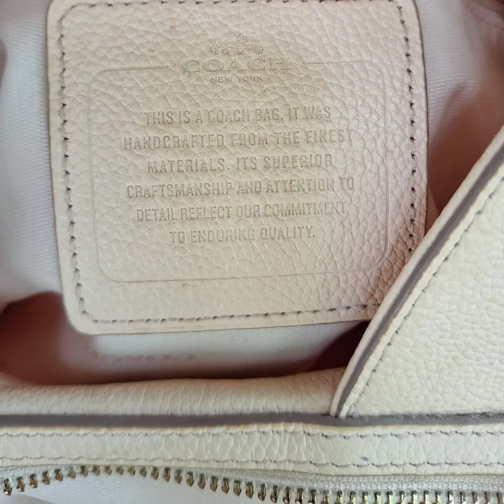 Coach Embossed Horse and Carriage Edie Shoulder Bag in Pebbled Leather peachpink